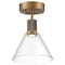 Access Lighting Port Nine Martini, Martini LED SemiFlush, Antique Brushed Brass Finish, Clear Glass 63146LEDD-ABB/CLR - alternate 1